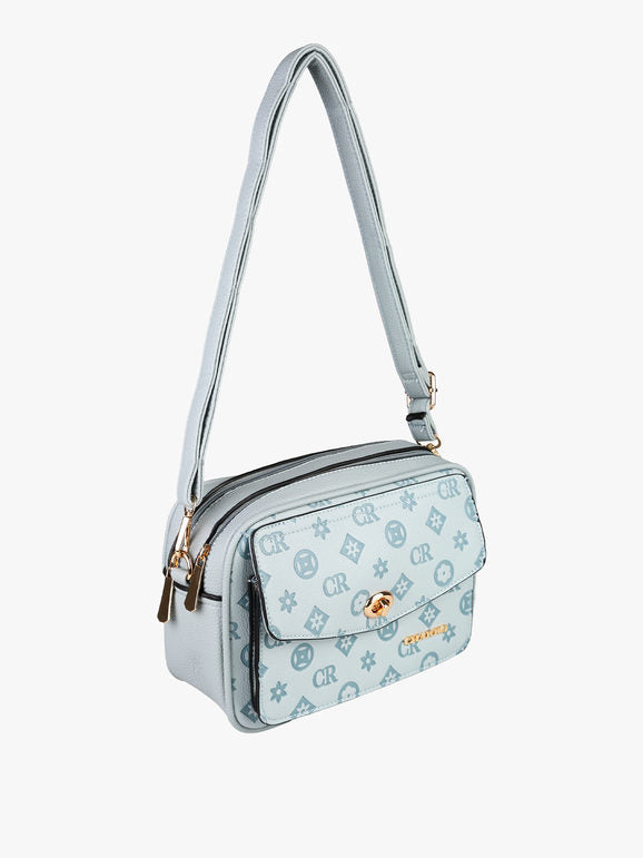Borsa a tracolla con stampe Charro — Azzurro - immagine 2
