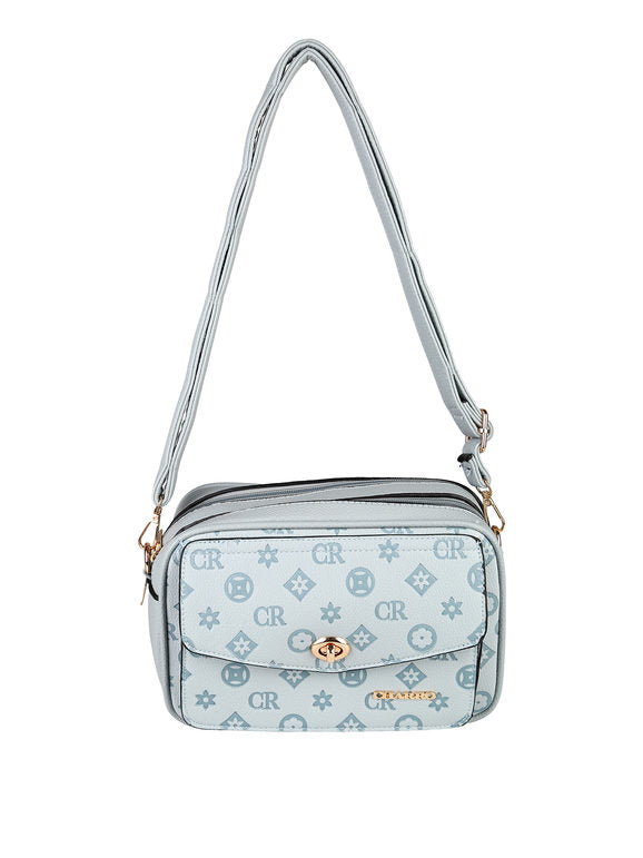 Borsa a tracolla con stampe Charro — Azzurro - immagine 4