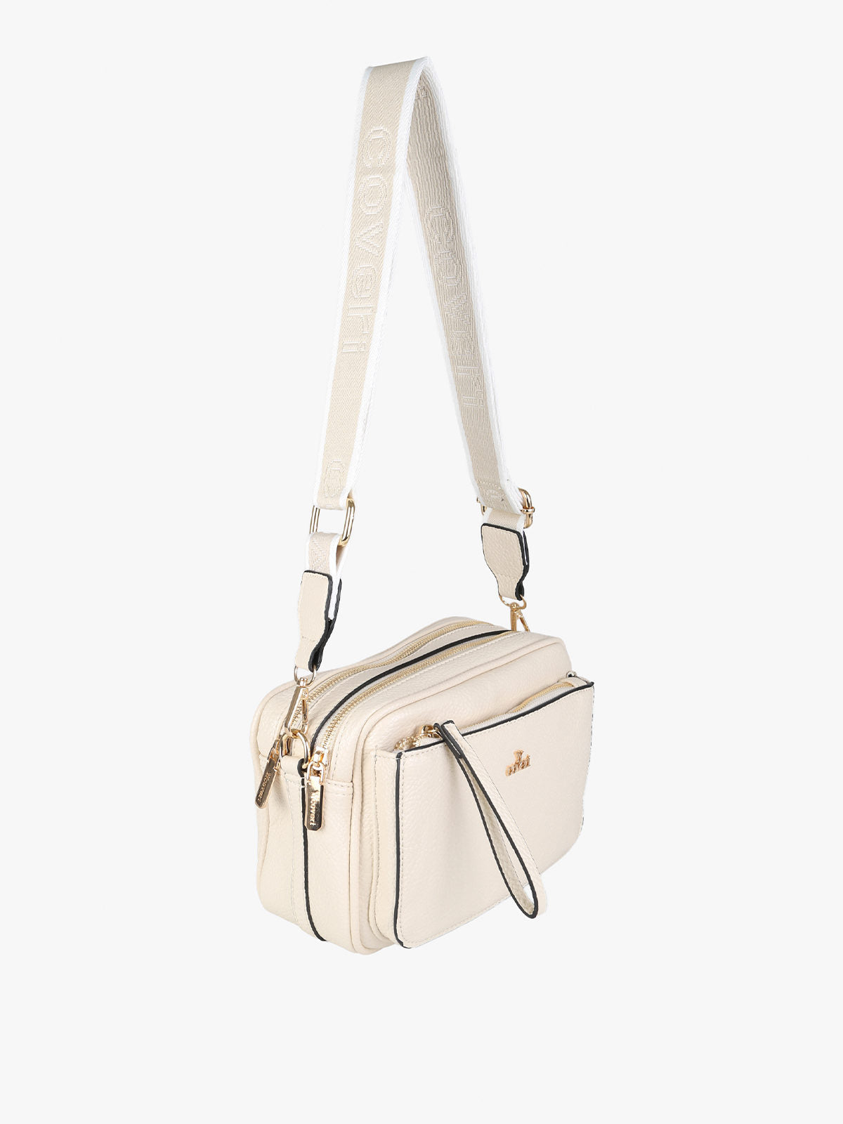 Borsa a tracolla in ecopelle You Young Coveri — Beige