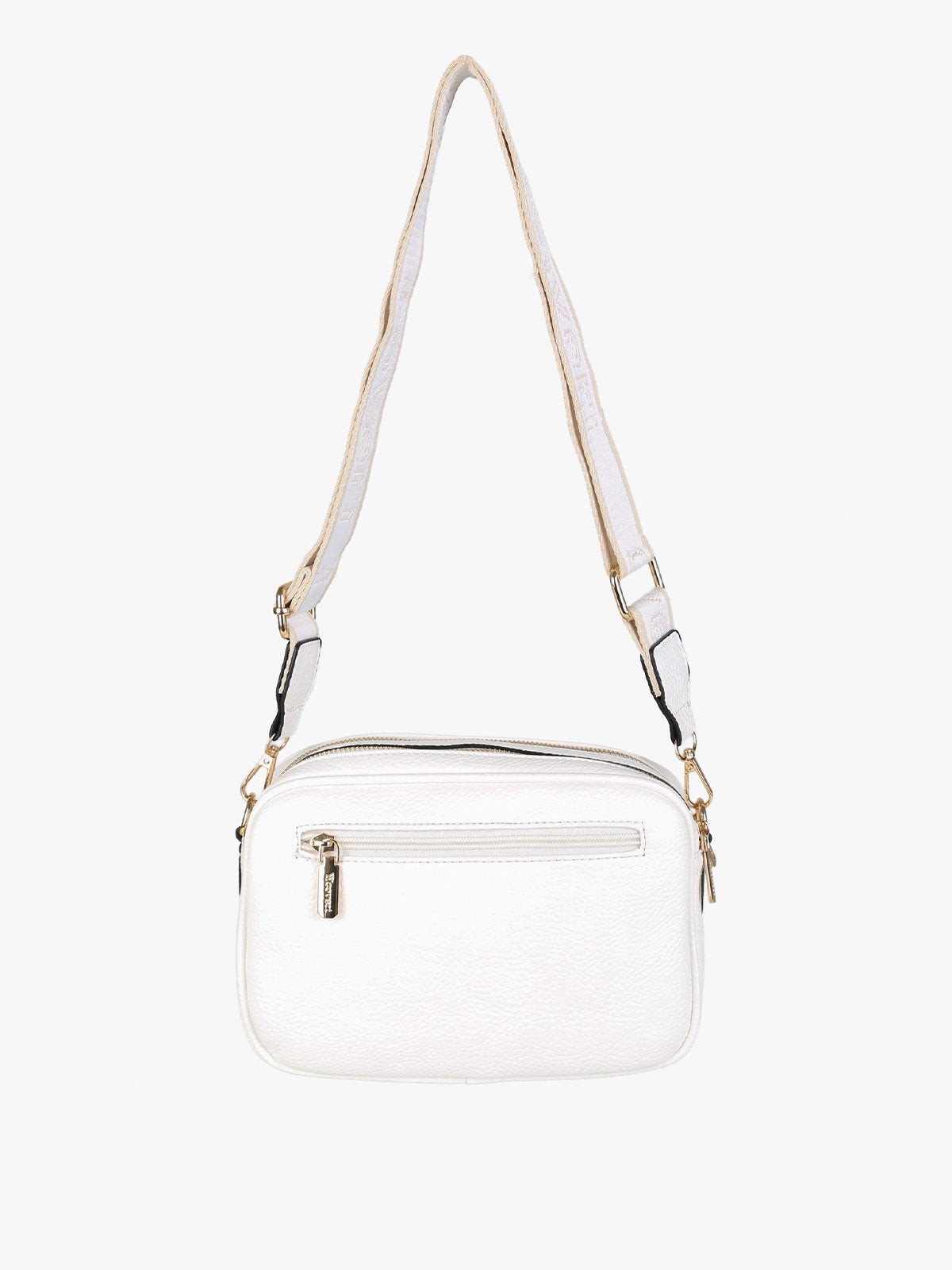 Borsa a tracolla in ecopelle You Young Coveri — Bianco