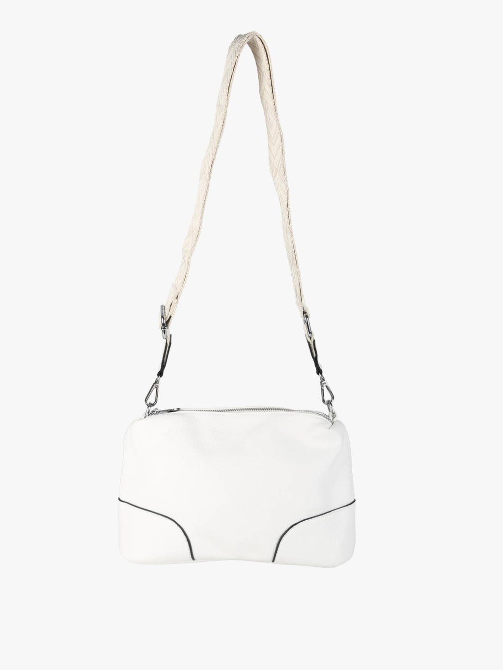 Borsa a tracolla in ecopelle Solada — Bianco