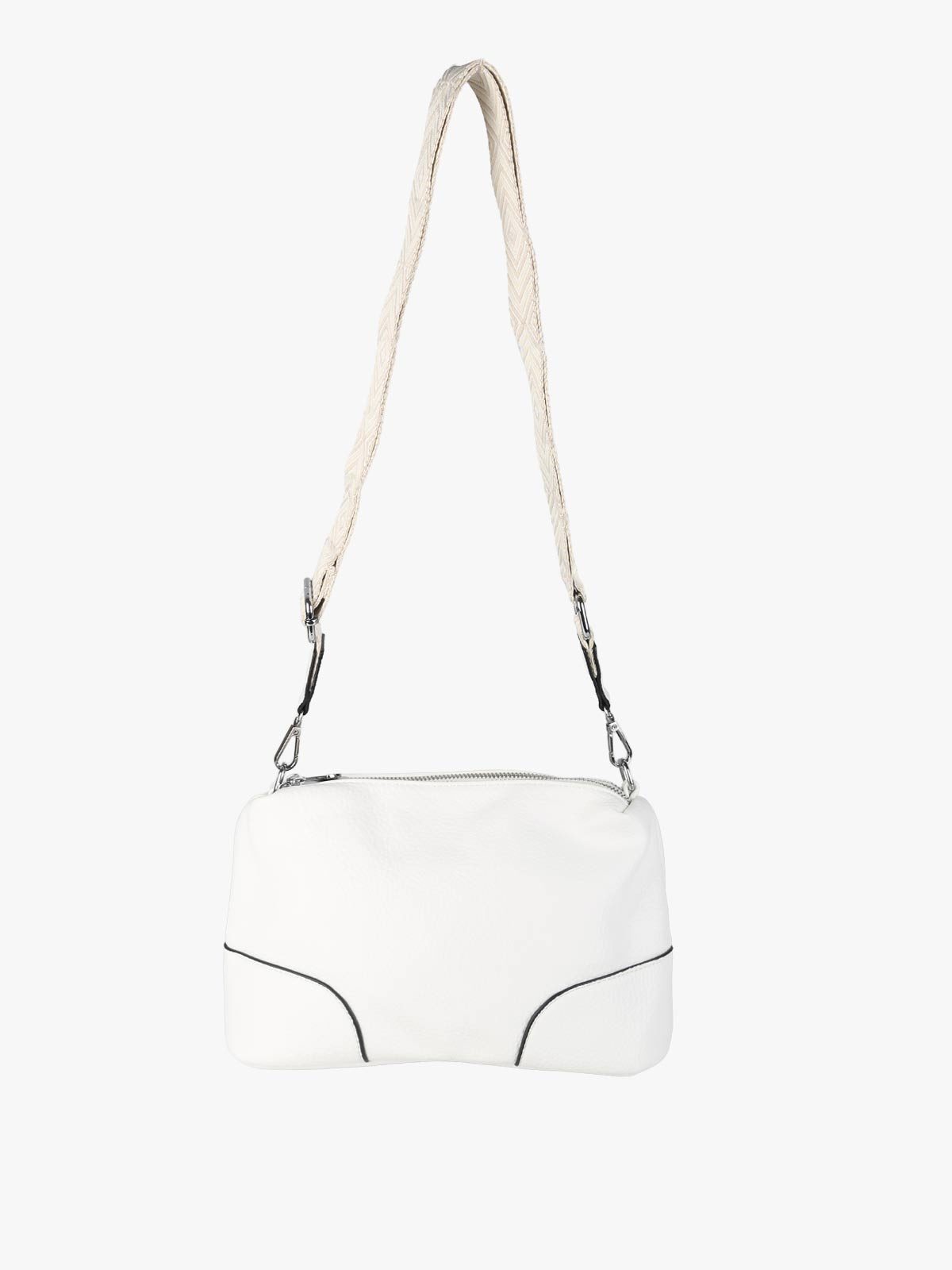 Borsa a tracolla in ecopelle Solada — Bianco