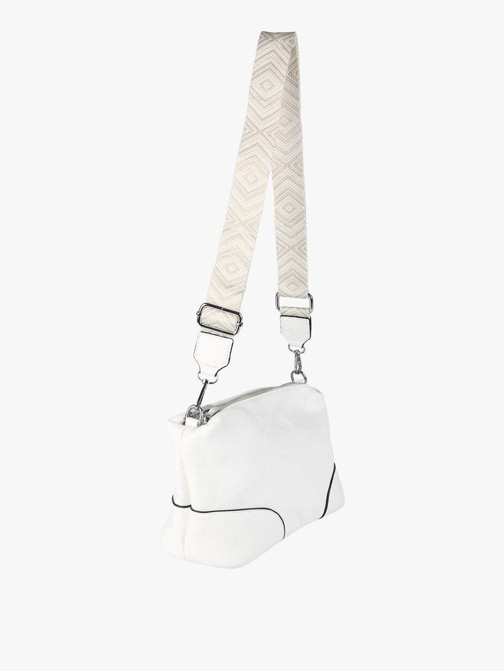 Borsa a tracolla in ecopelle Solada — Bianco