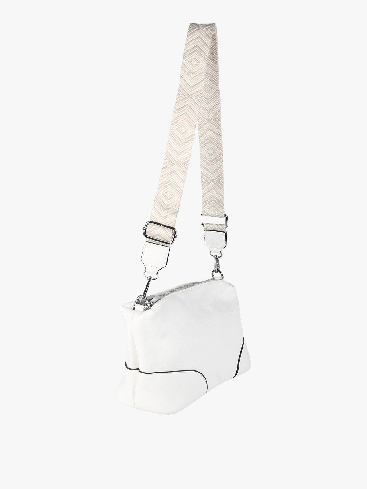 Borsa a tracolla in ecopelle Solada — Bianco