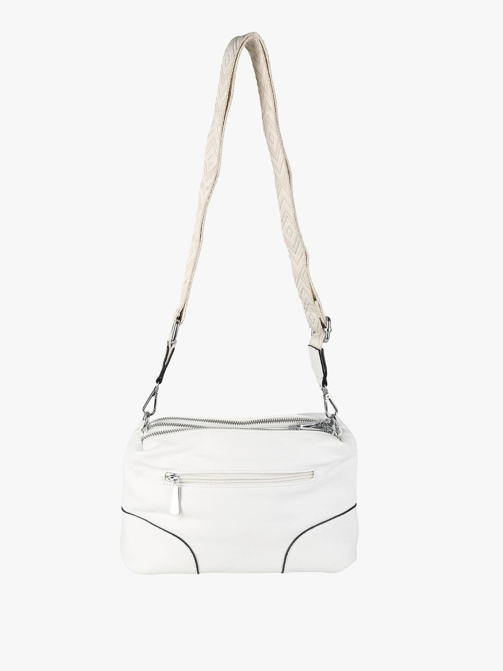 Borsa a tracolla in ecopelle Solada — Bianco