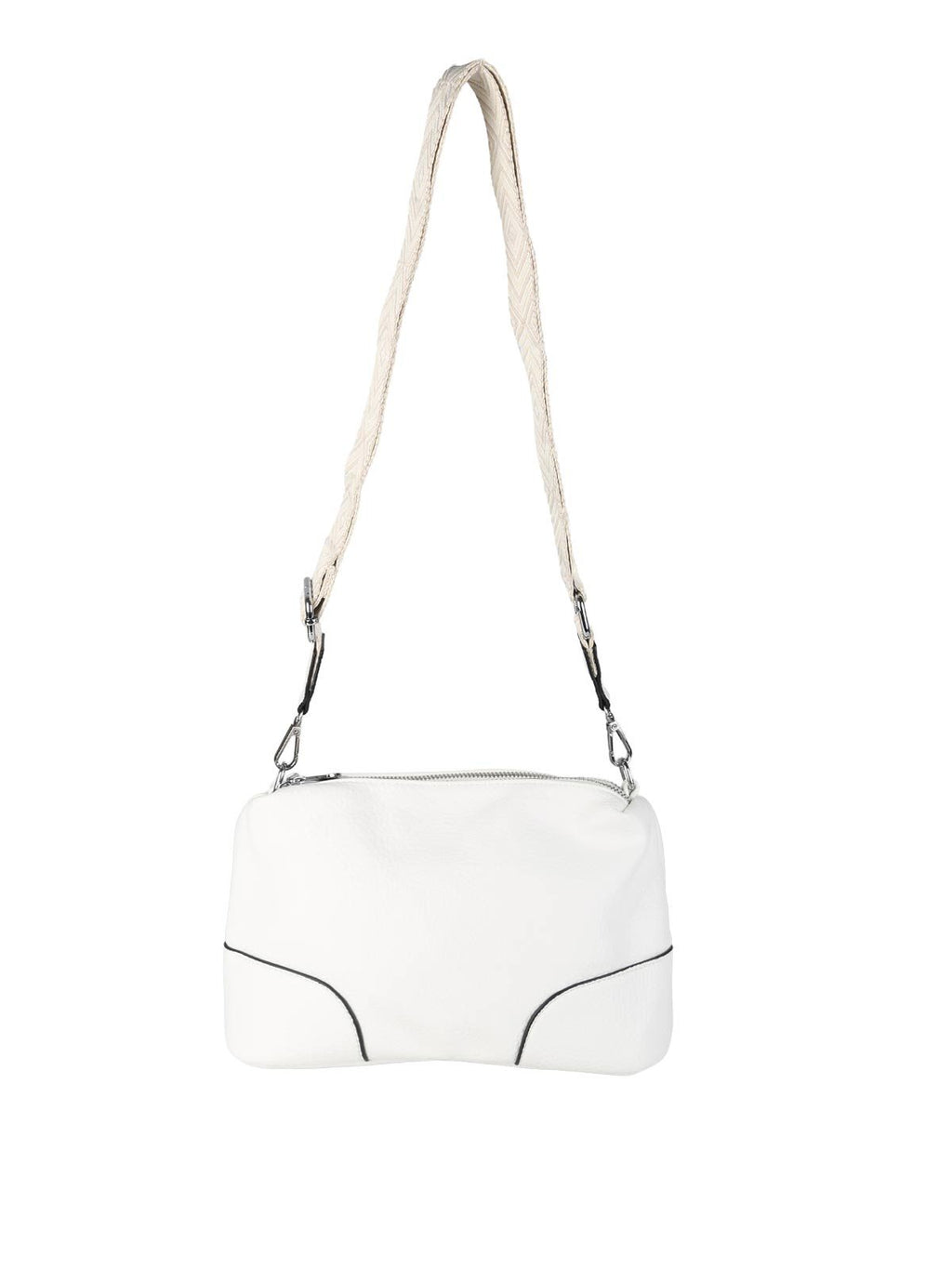 Borsa a tracolla in ecopelle Solada — Bianco