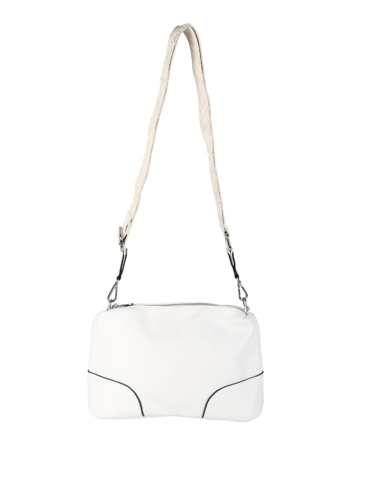 Borsa a tracolla in ecopelle Solada — Bianco