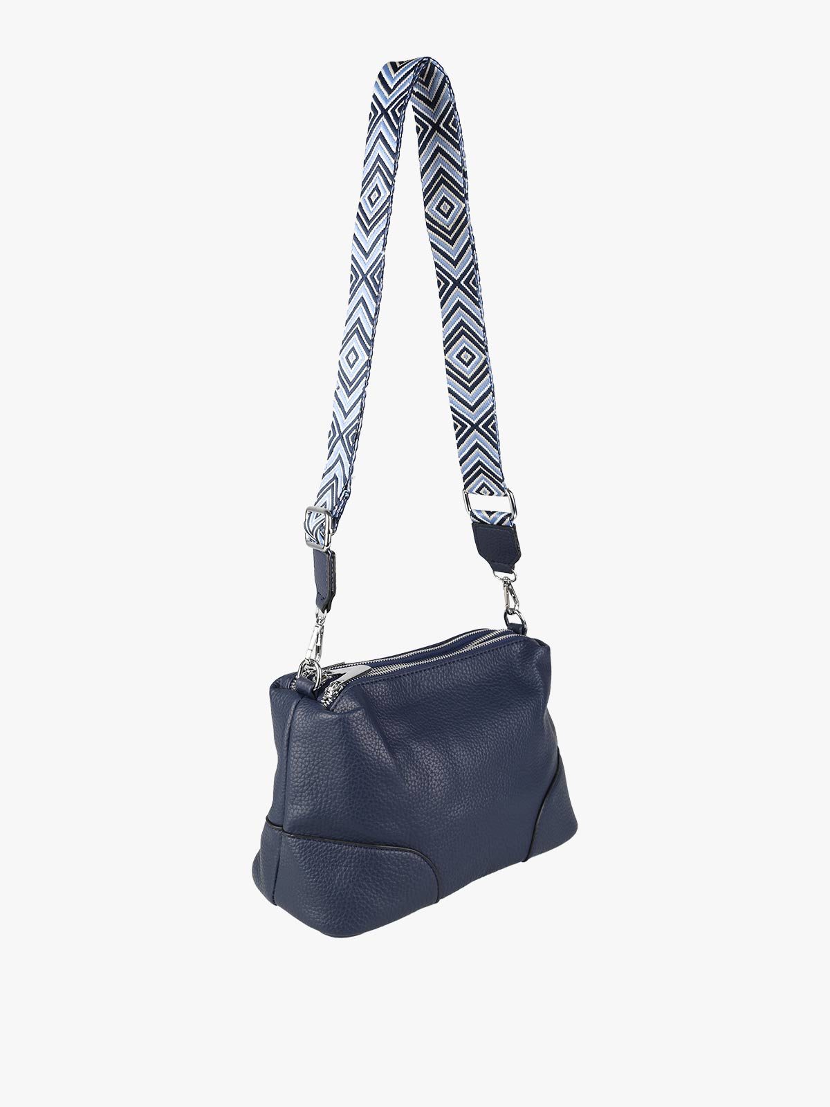 Borsa a tracolla in ecopelle Solada — Blu scuro