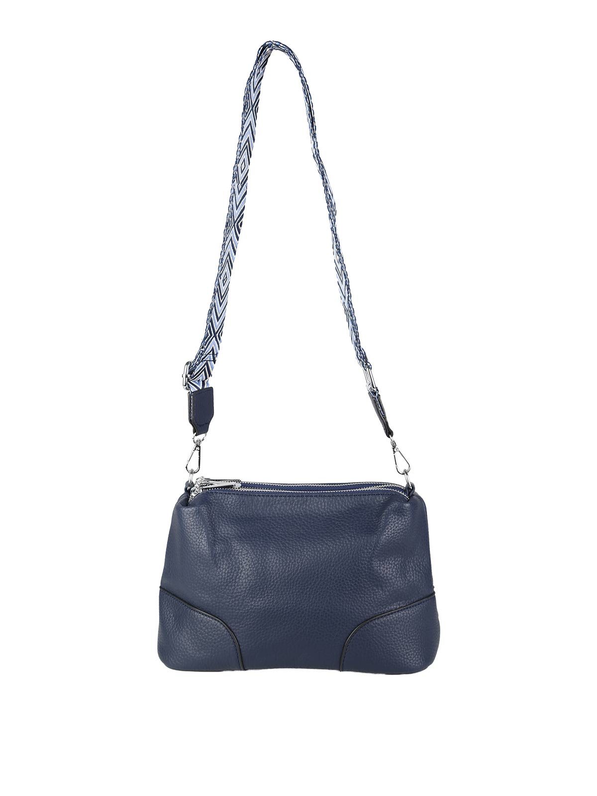 Borsa a tracolla in ecopelle Solada — Blu scuro