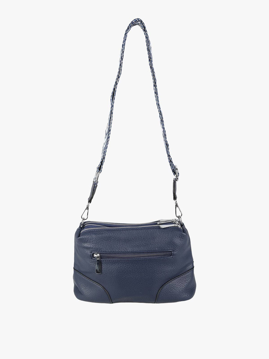 Borsa a tracolla in ecopelle Solada — Blu scuro