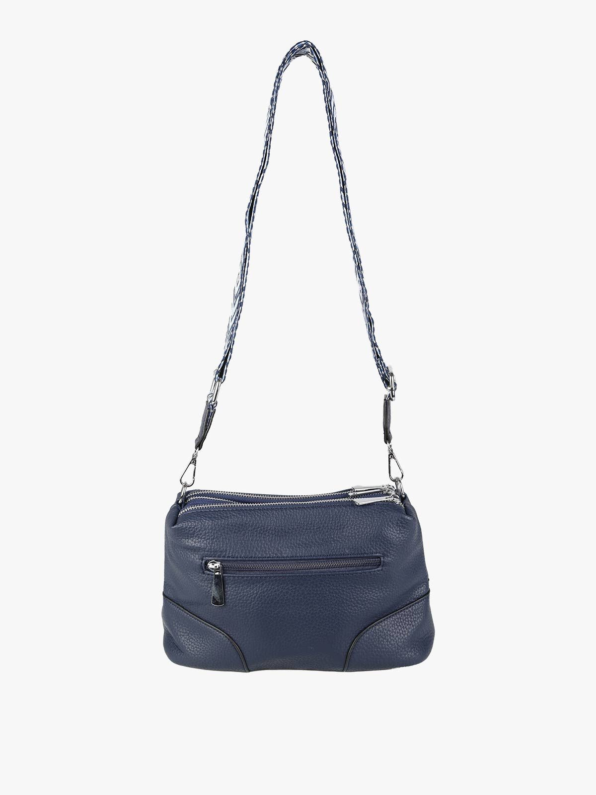 Borsa a tracolla in ecopelle Solada — Blu scuro