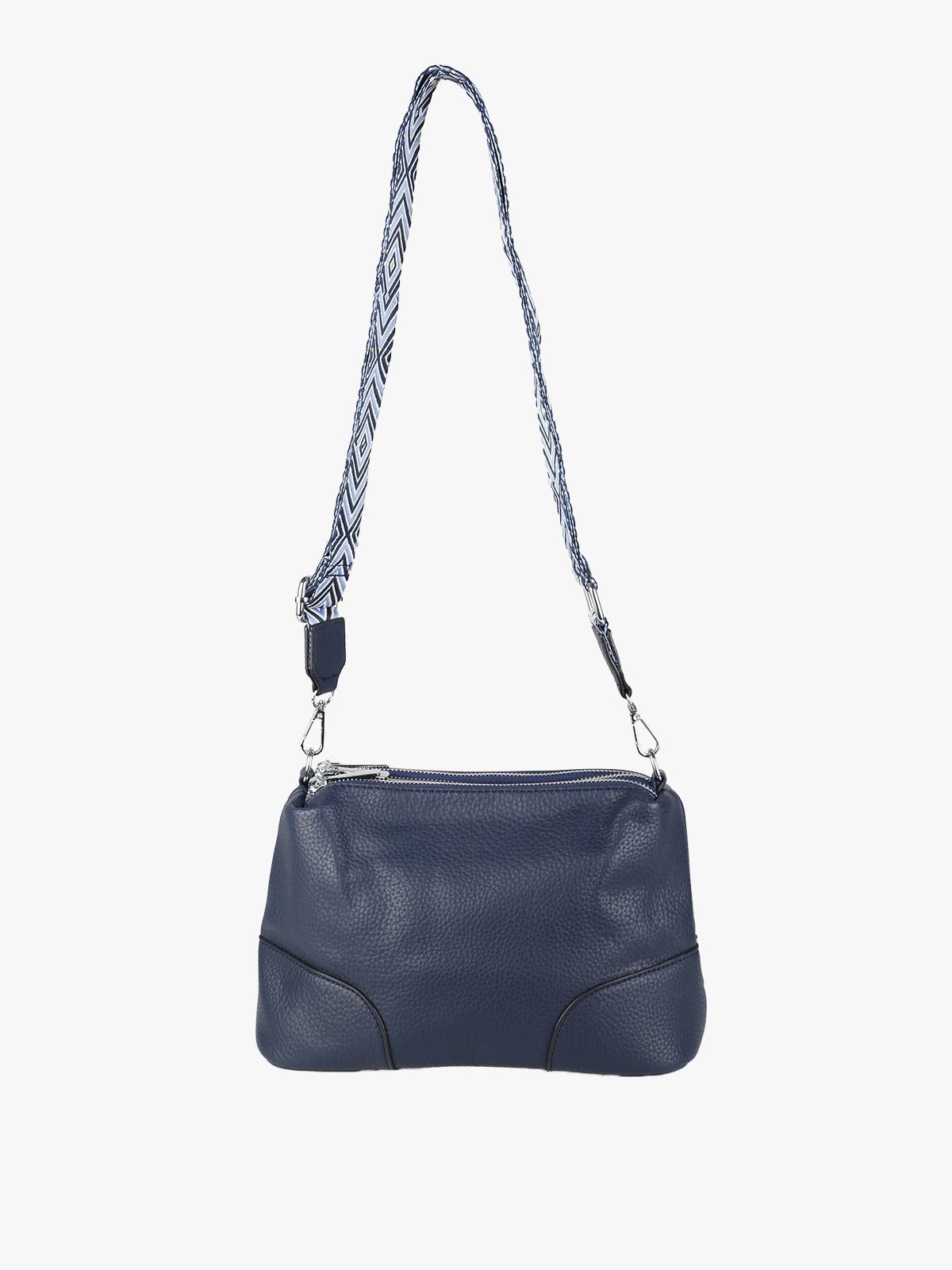 Borsa a tracolla in ecopelle Solada — Blu scuro