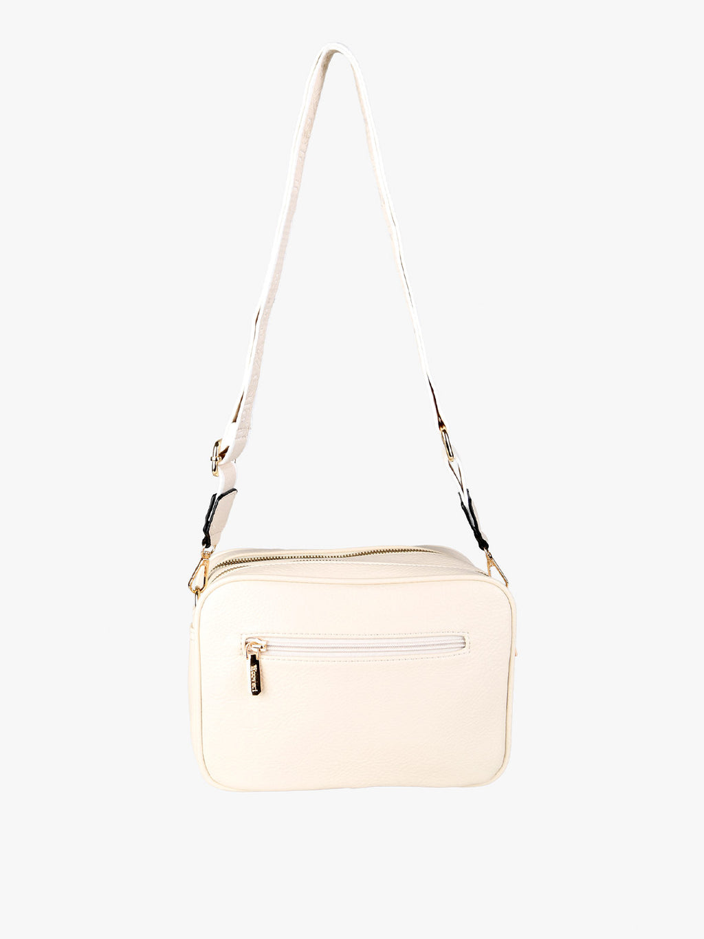 Borsa a tracolla in ecopelle con doppio scomparto You Young Coveri — Beige