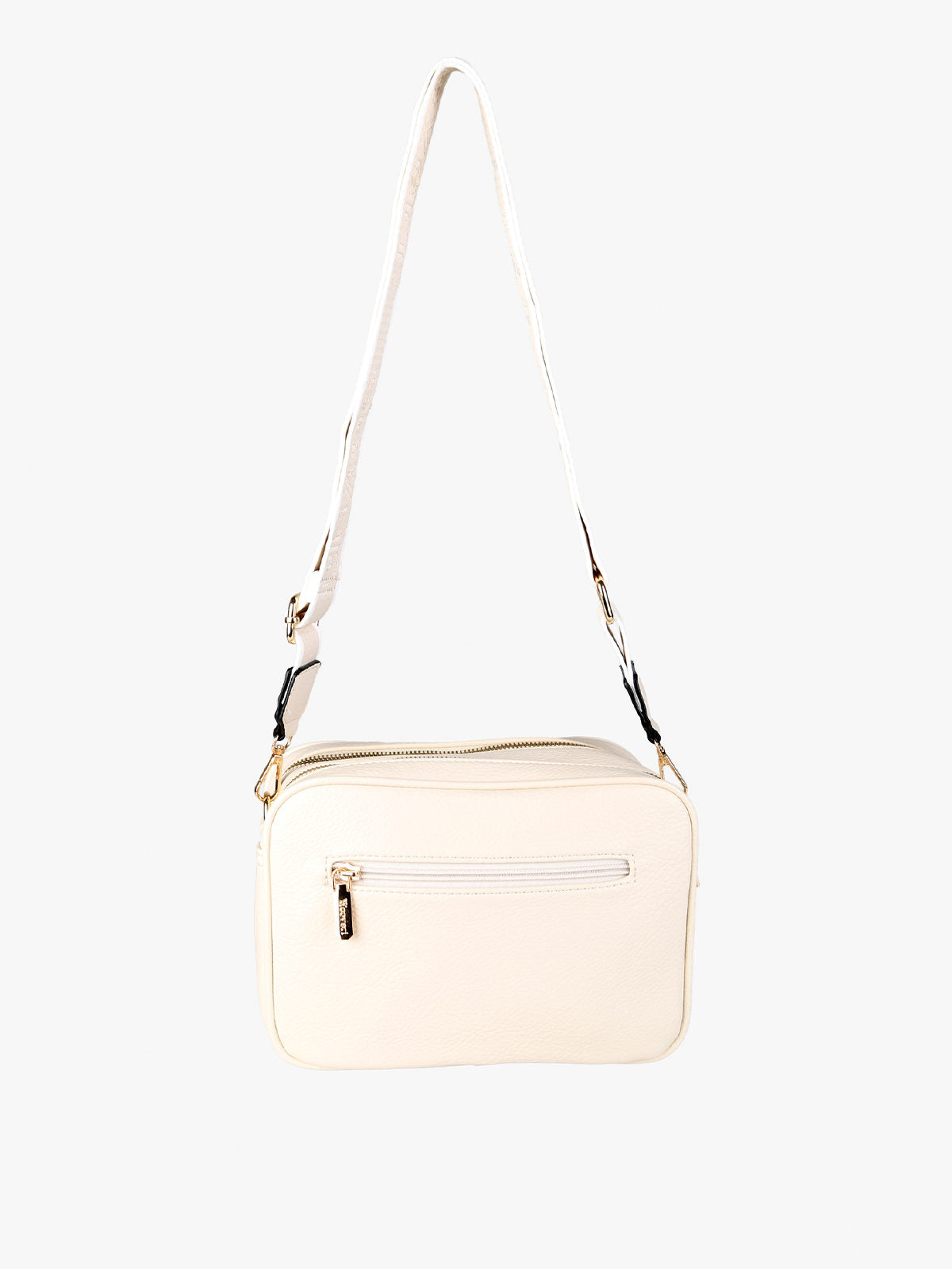 Borsa a tracolla in ecopelle con doppio scomparto You Young Coveri — Beige