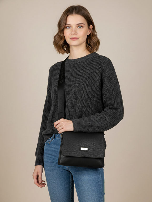 Borsa a tracolla in ecopelle - nero Charro