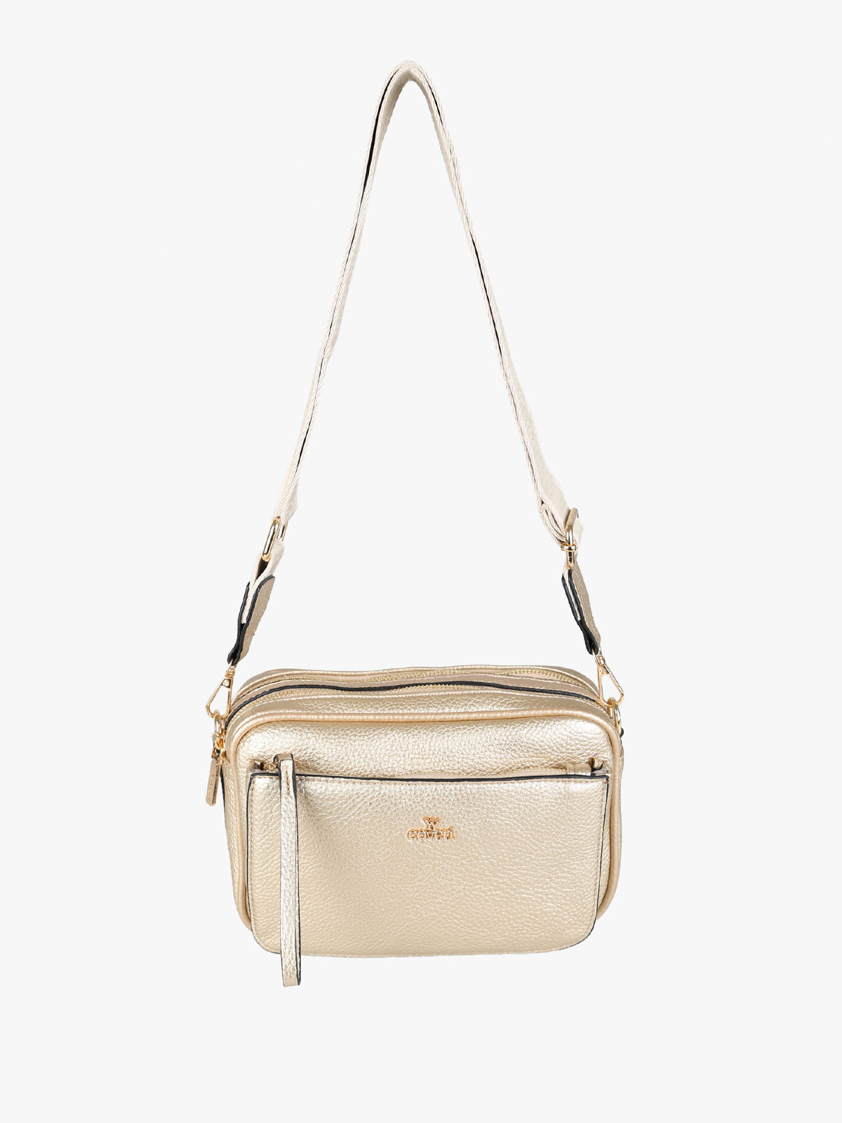 Borsa a tracolla in ecopelle You Young Coveri — Oro