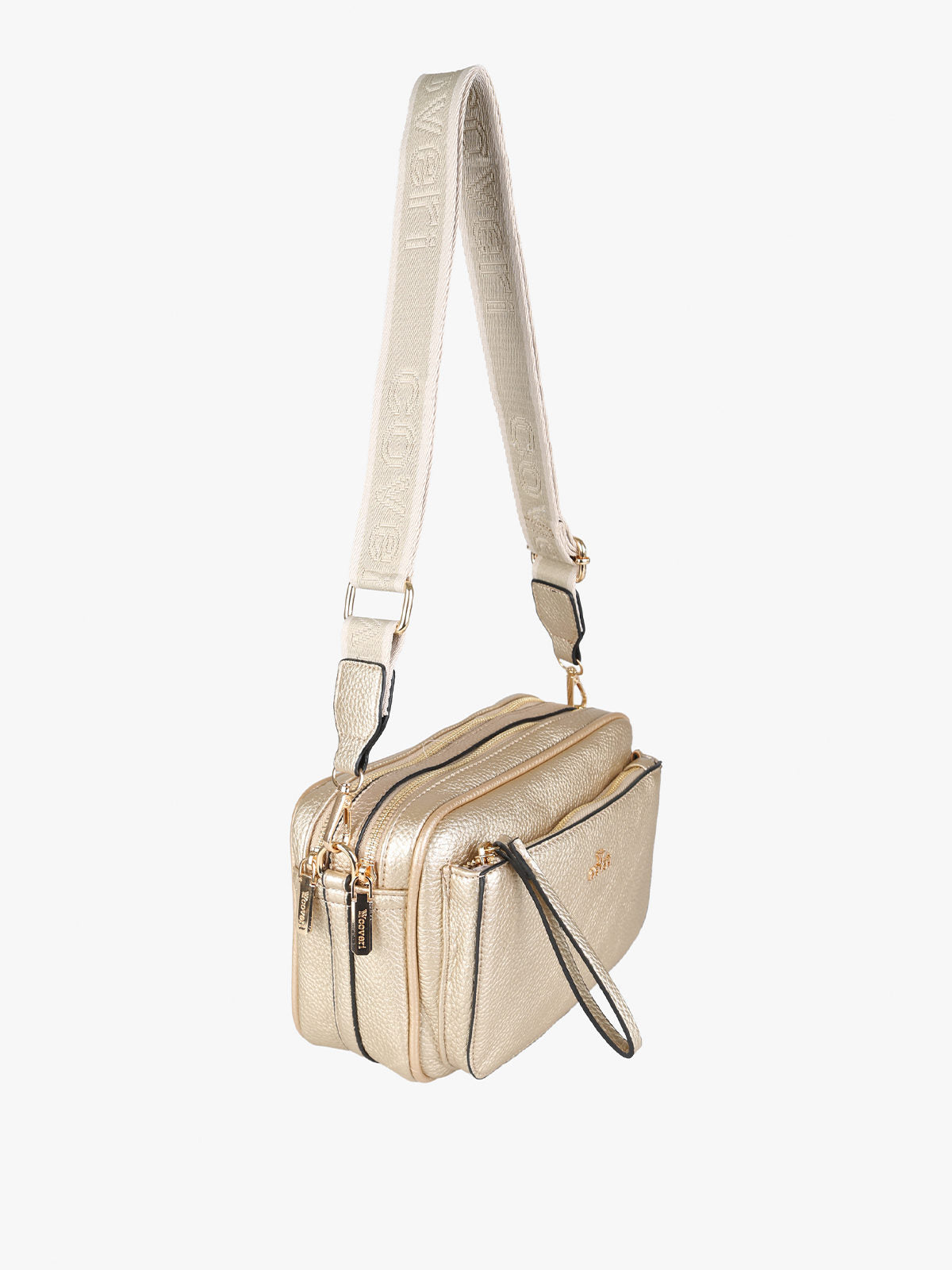 Borsa a tracolla in ecopelle You Young Coveri — Oro