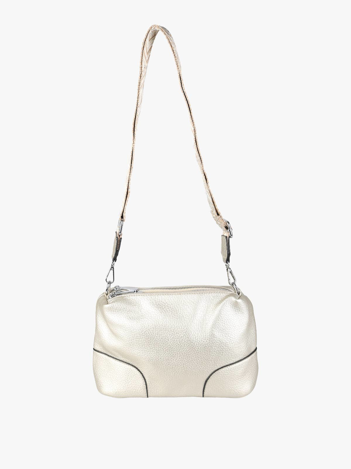 Borsa a tracolla in ecopelle Solada — Oro · Modello 2