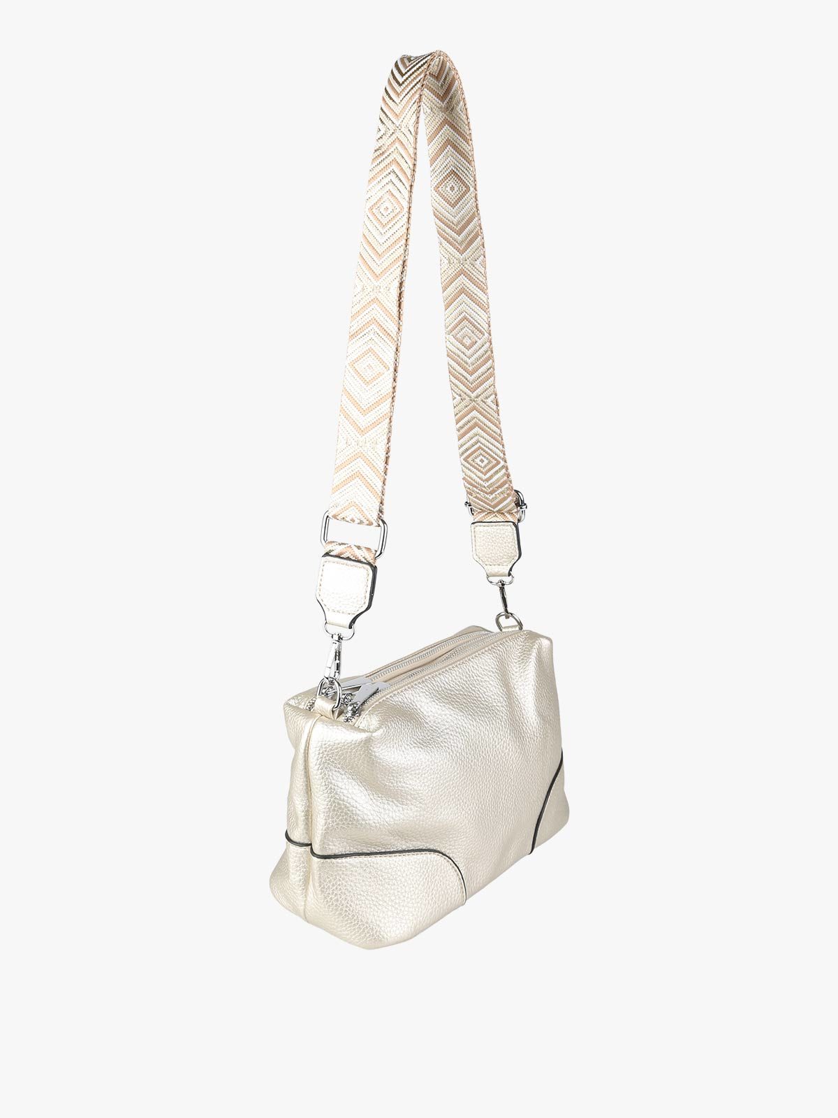 Borsa a tracolla in ecopelle Solada — Oro · Modello 2