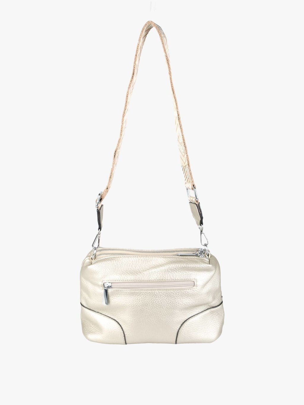 Borsa a tracolla in ecopelle Solada — Oro · Modello 2