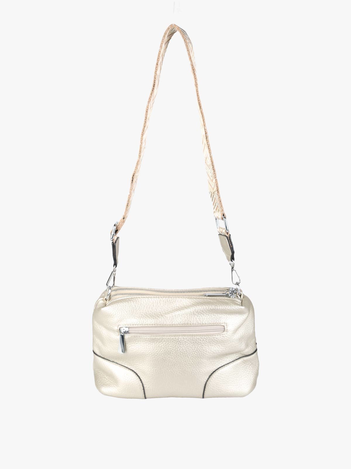 Borsa a tracolla in ecopelle Solada — Oro · Modello 2