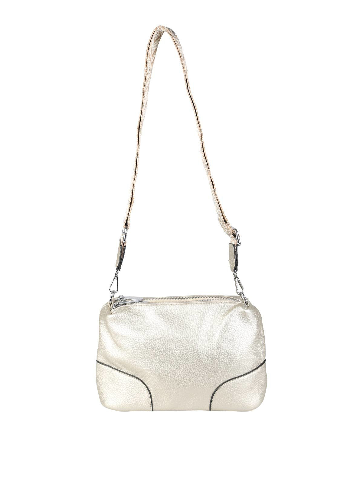 Borsa a tracolla in ecopelle Solada — Oro · Modello 2
