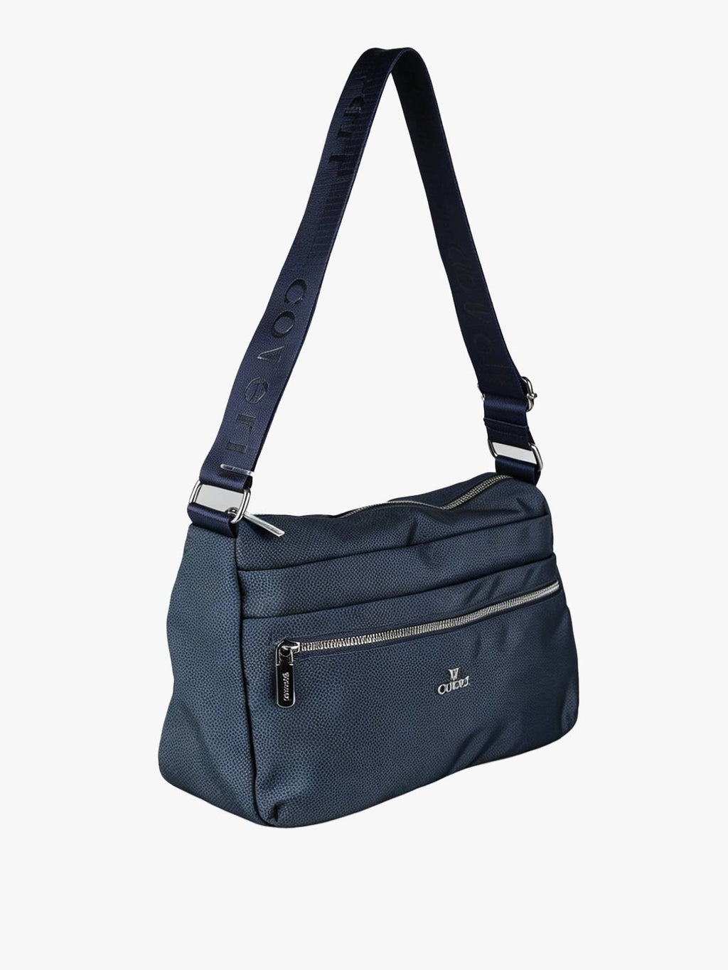 Borsa a tracolla in nylon You Young Coveri — Blu scuro