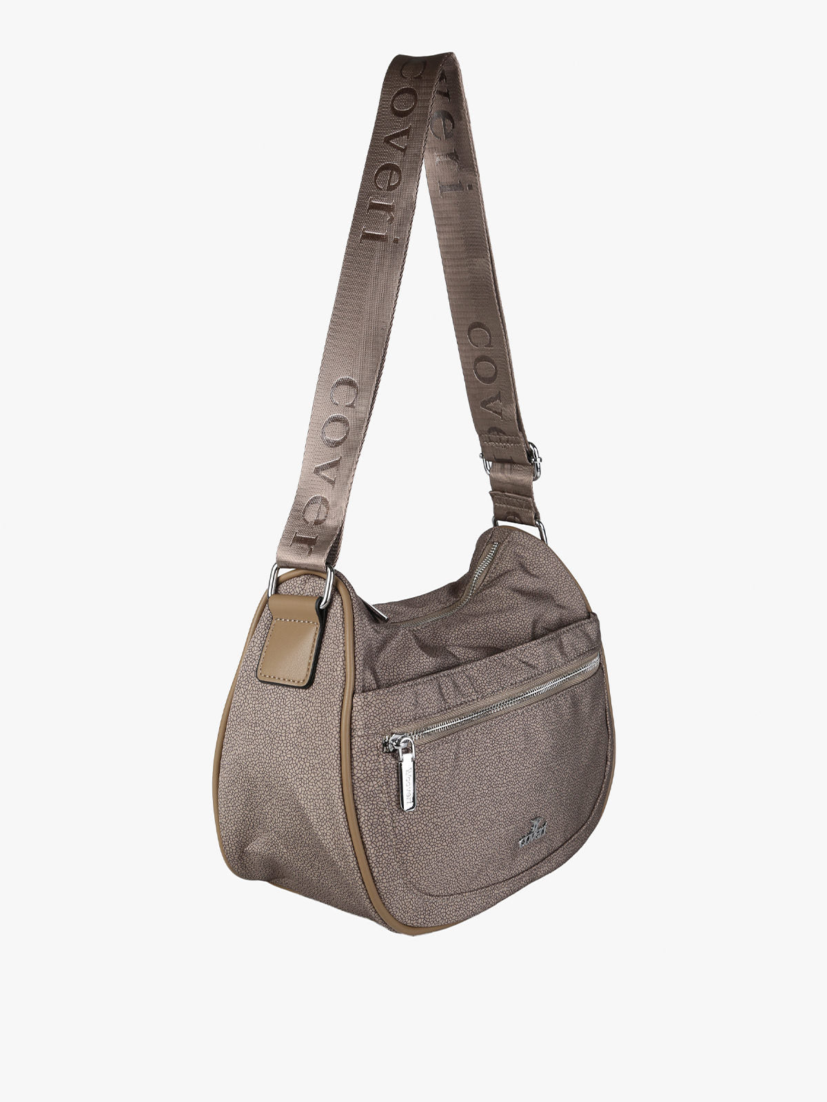 Borsa a tracolla in nylon You Young Coveri — Taupe