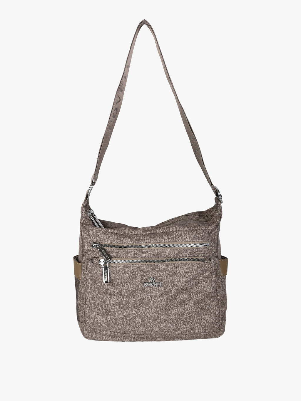Borsa a tracolla in nylon You Young Coveri — Taupe · Modello 2