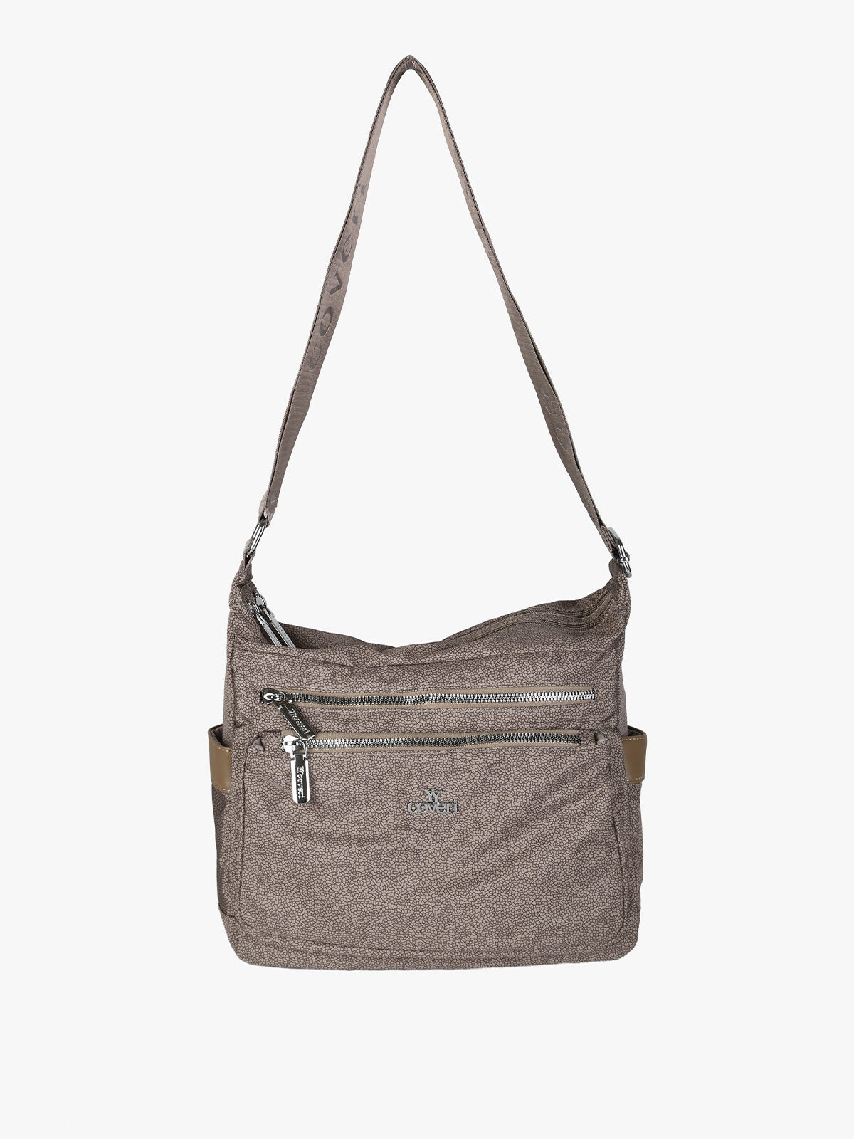 Borsa a tracolla in nylon You Young Coveri — Taupe · Modello 2