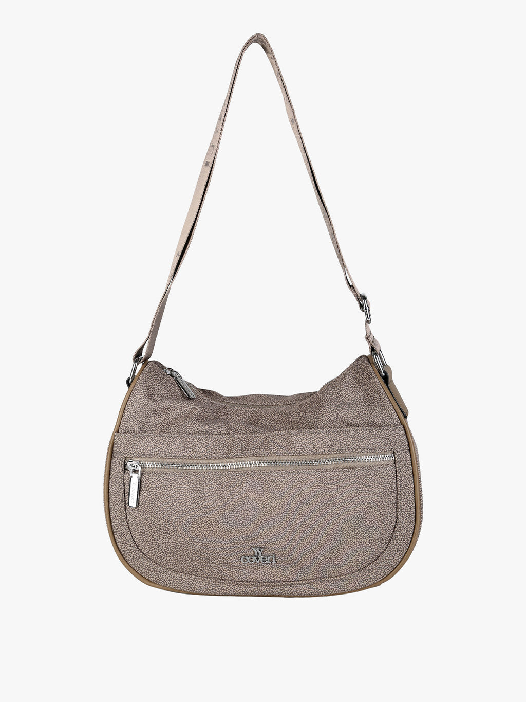 Borsa a tracolla in nylon You Young Coveri — Taupe