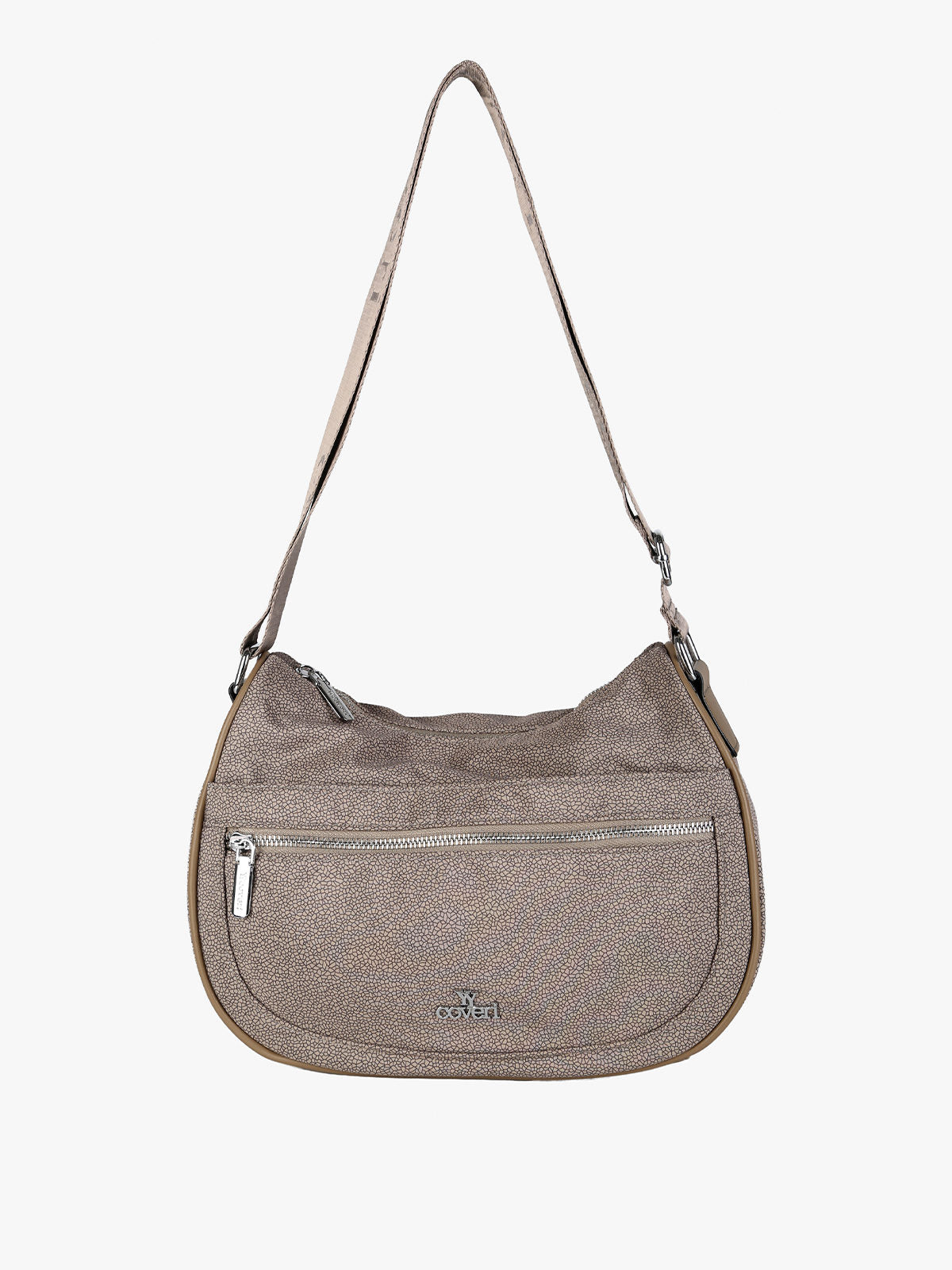 Borsa a tracolla in nylon You Young Coveri — Taupe