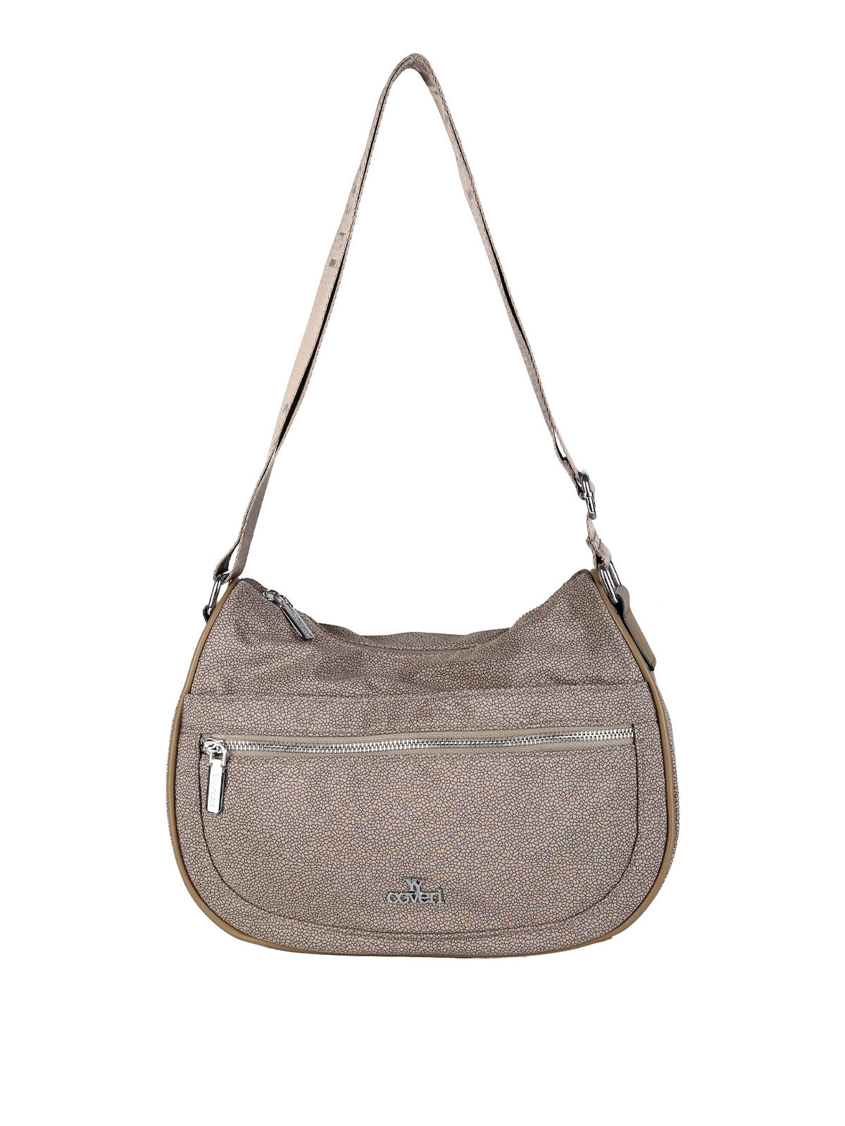 Borsa a tracolla in nylon You Young Coveri — Taupe