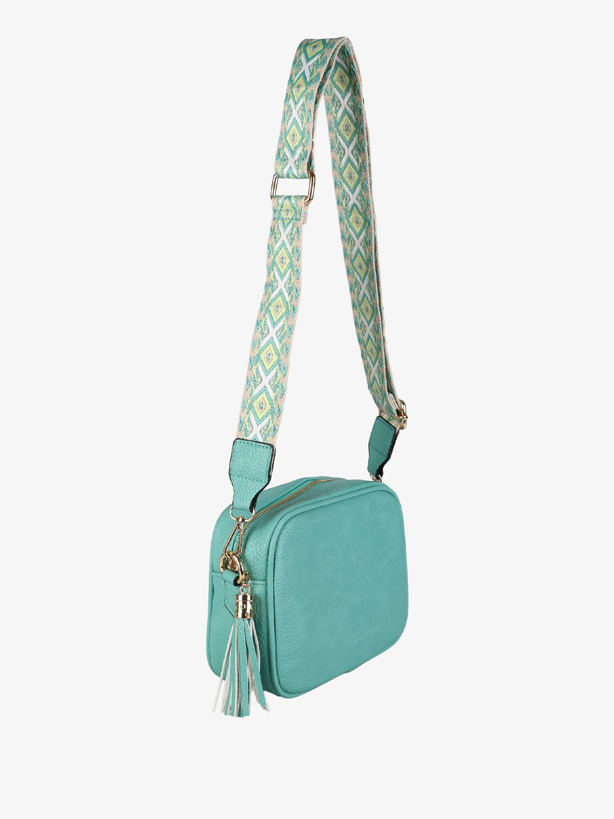 Borsa a tracolla in ecopelle Solada — Acqua marina