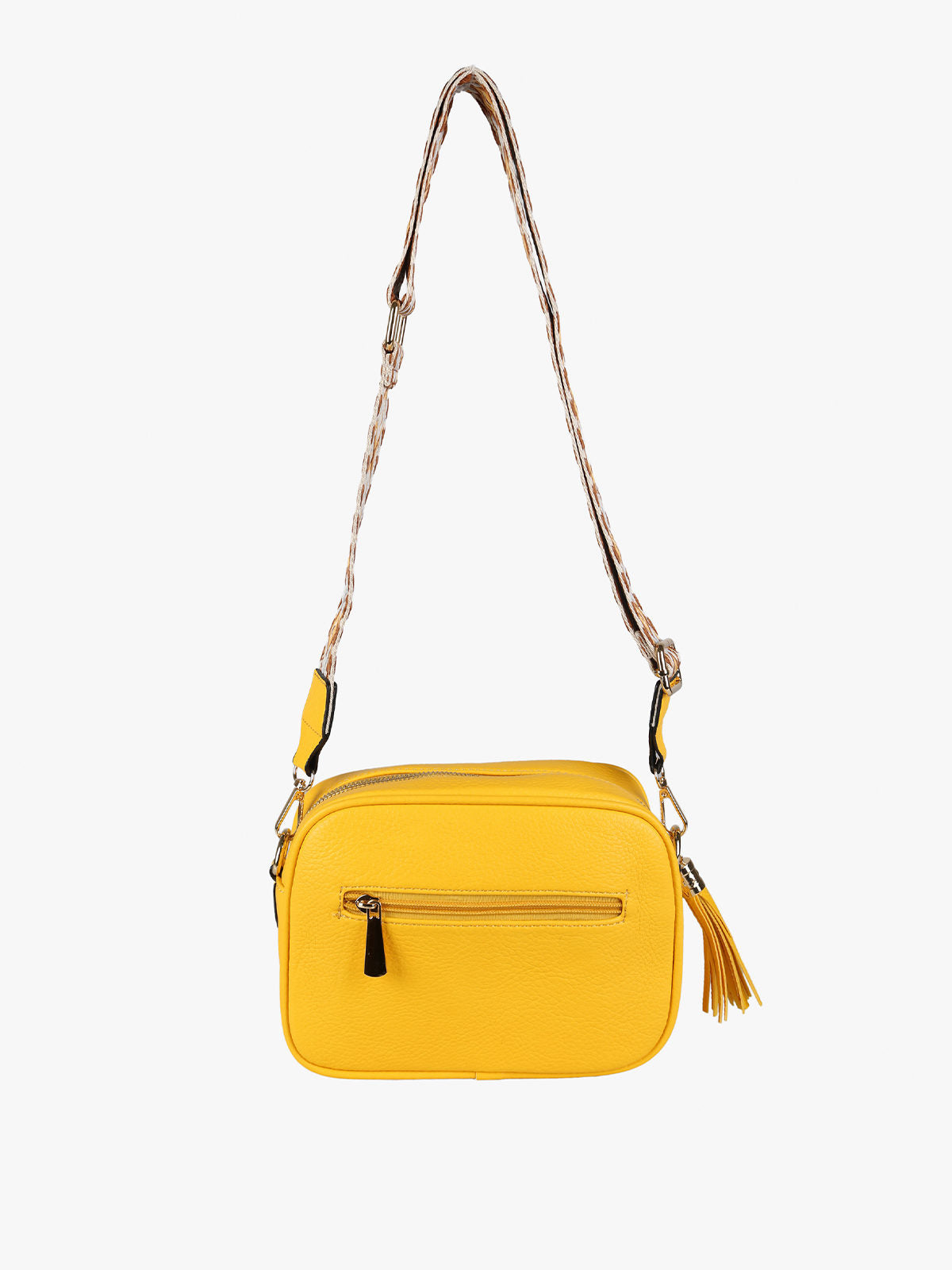 Borsa a tracolla in ecopelle Solada — Giallo