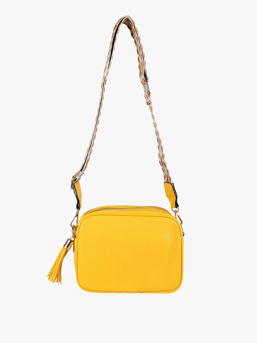 Borsa a tracolla in ecopelle Solada — Giallo