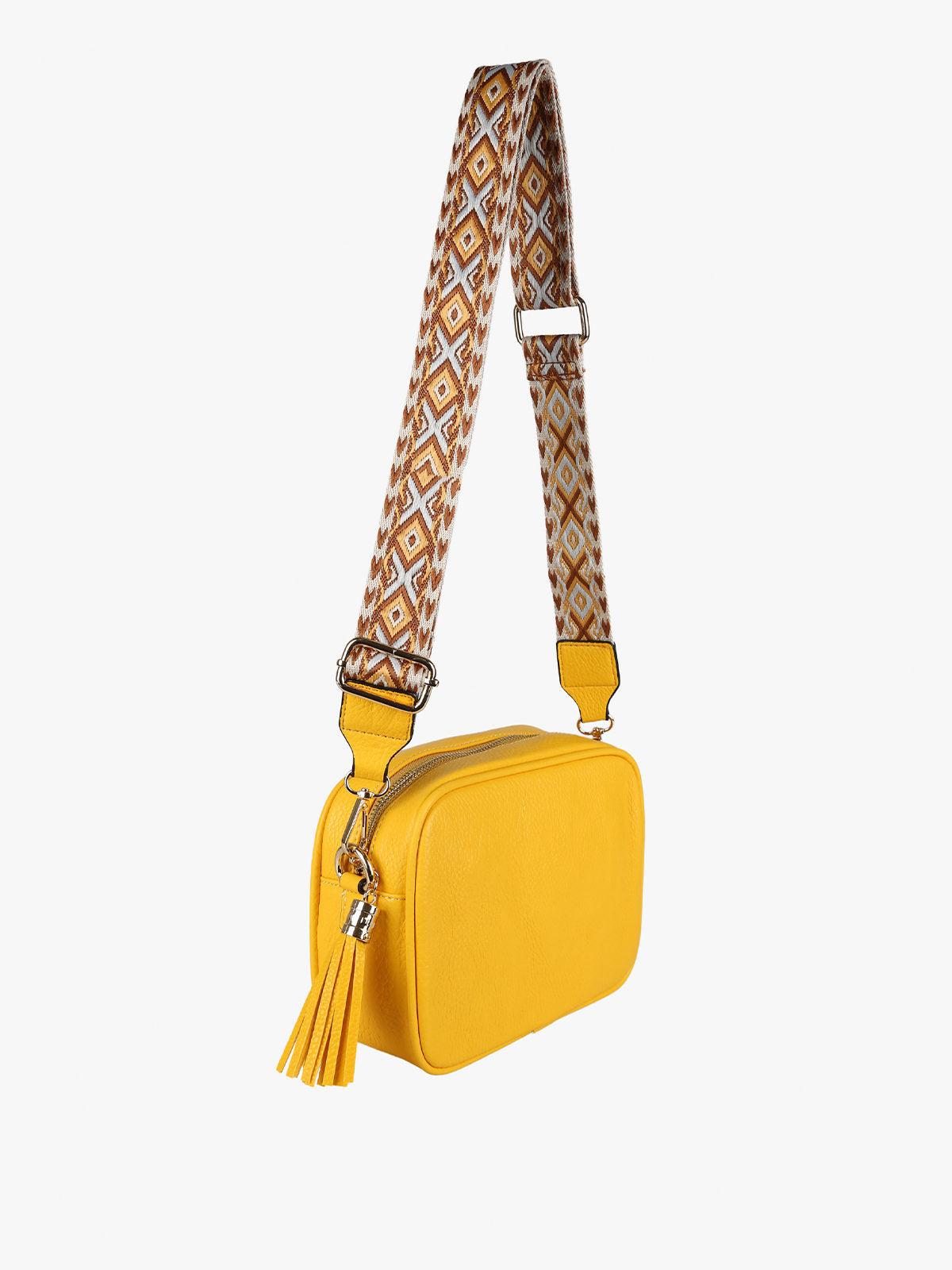 Borsa a tracolla in ecopelle Solada — Giallo