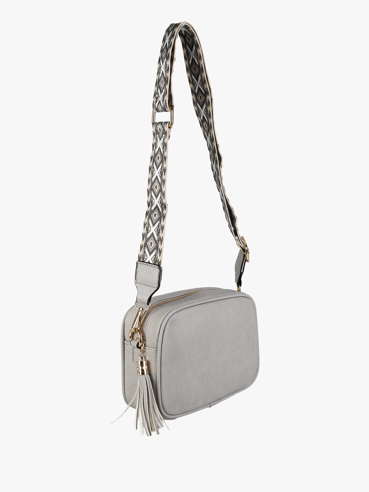 Borsa a tracolla in ecopelle Solada — Grigio