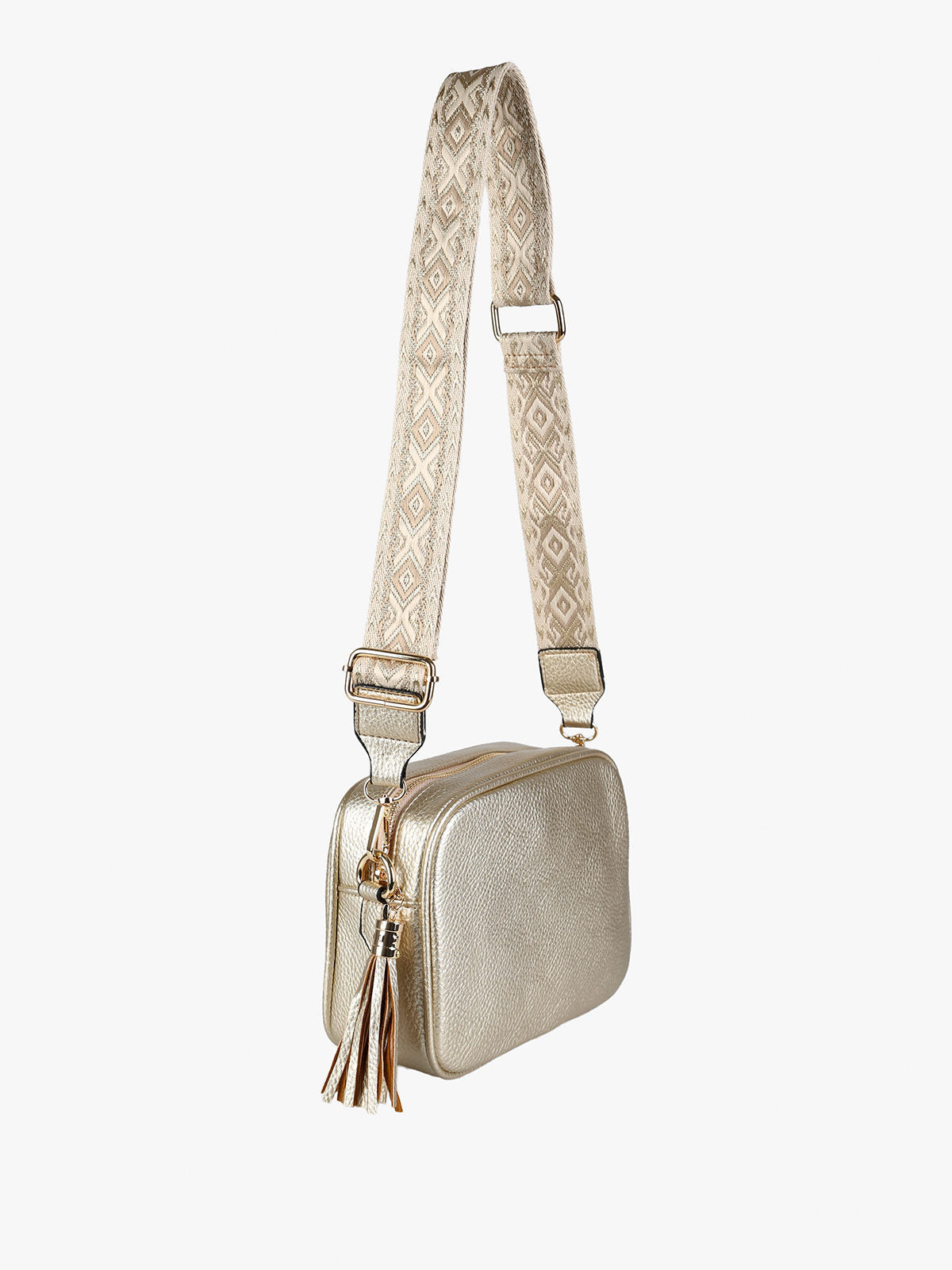 Borsa a tracolla in ecopelle Solada — Oro