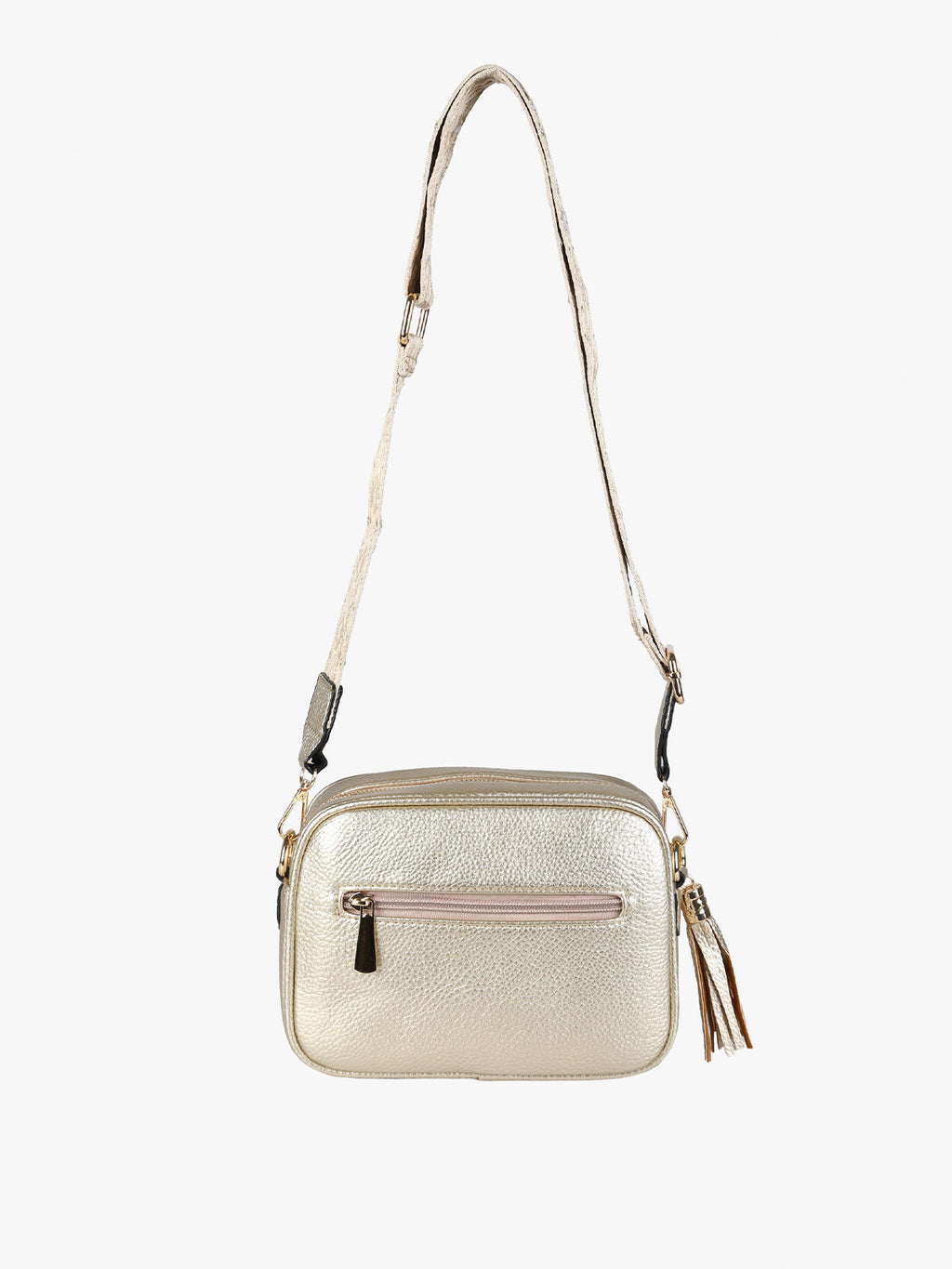 Borsa a tracolla in ecopelle Solada — Oro