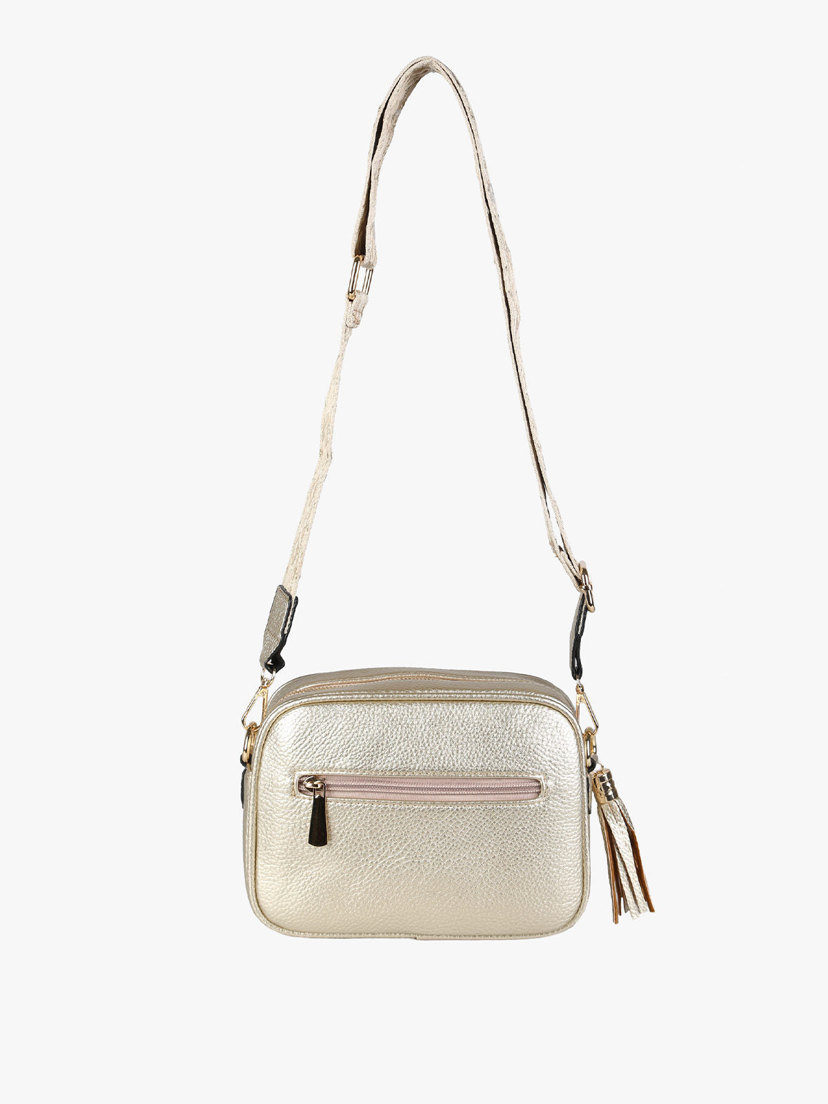 Borsa a tracolla in ecopelle Solada — Oro