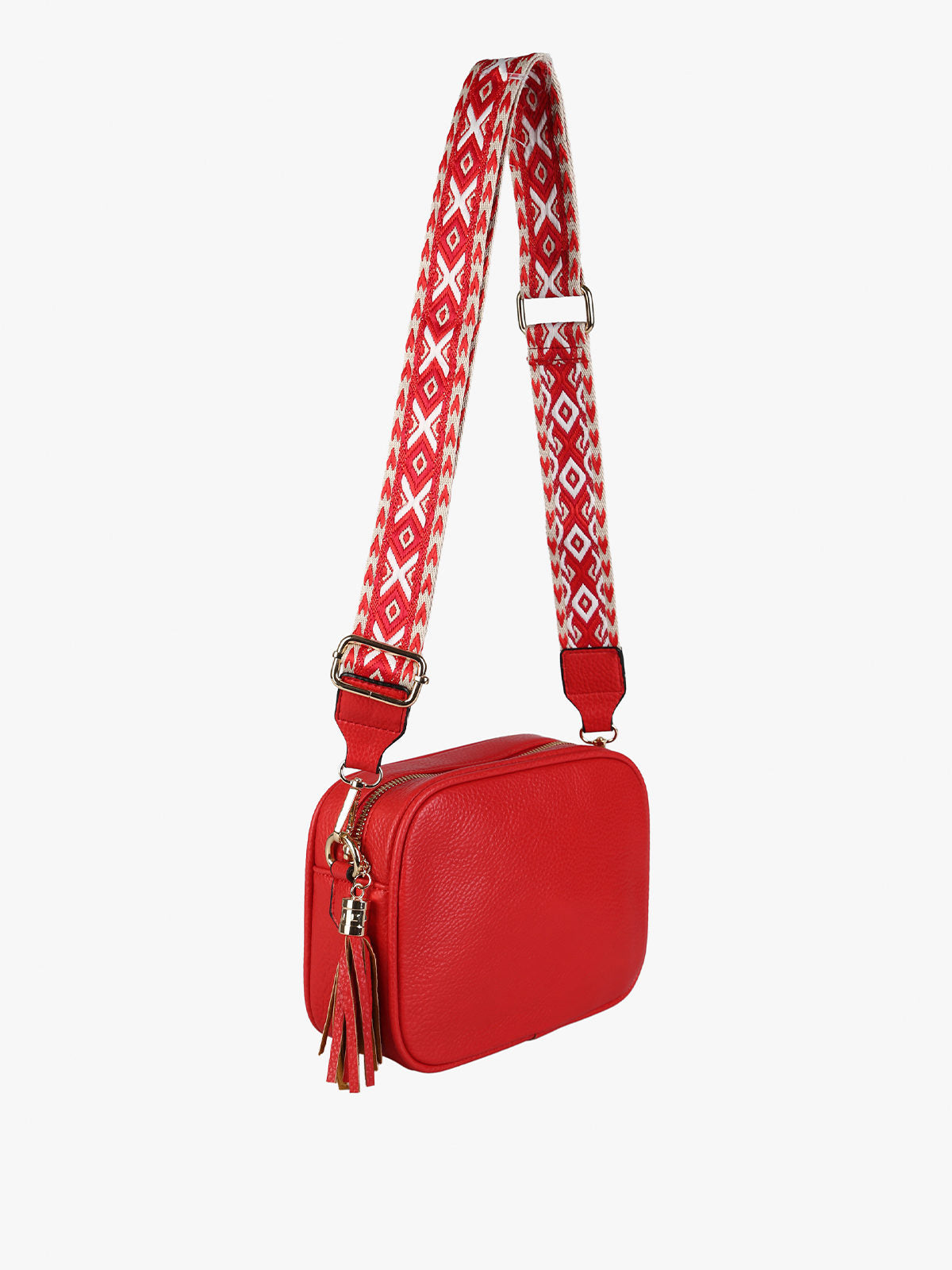Borsa a tracolla in ecopelle Solada — Rosso