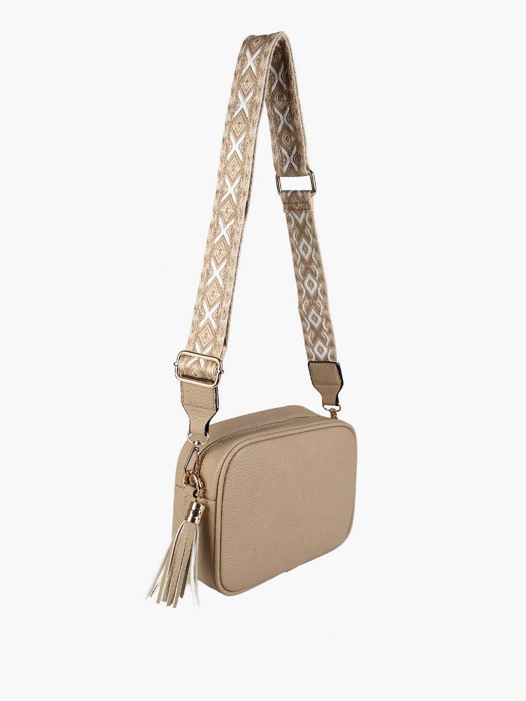 Borsa a tracolla in ecopelle Solada — Taupe