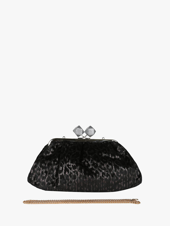 Borsa clutch animalier Solada — Argento - immagine 3
