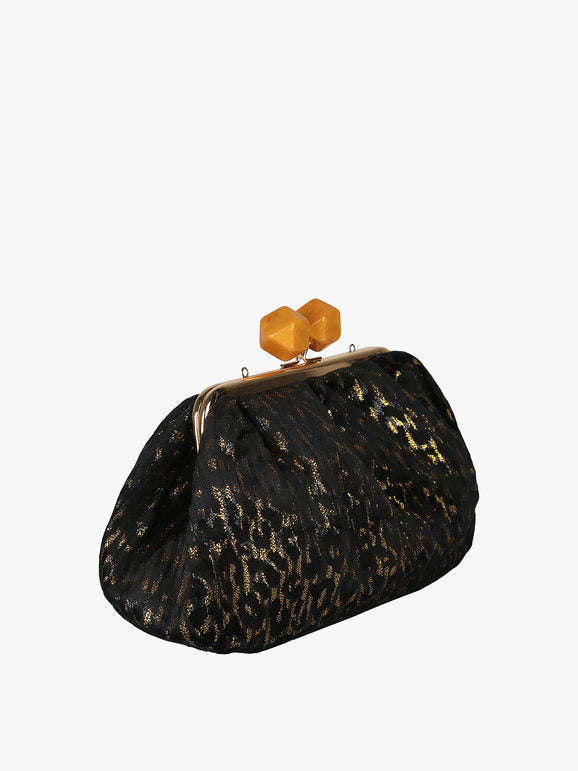 Borsa clutch animalier Solada — Oro - immagine 2