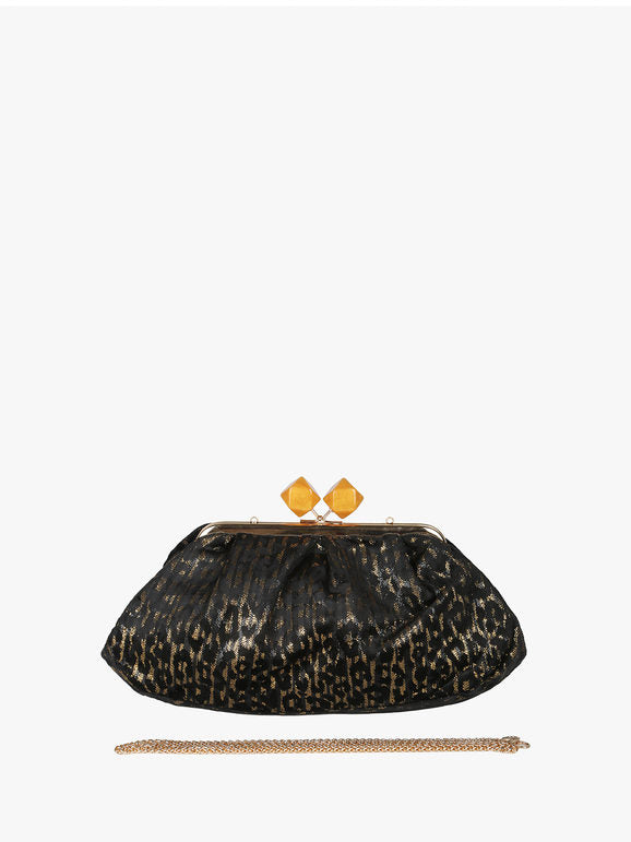 Borsa clutch animalier Solada — Oro - immagine 3
