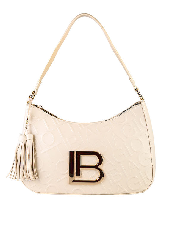 Borsa a mezzaluna con nappine Laura Biagiotti - immagine 4