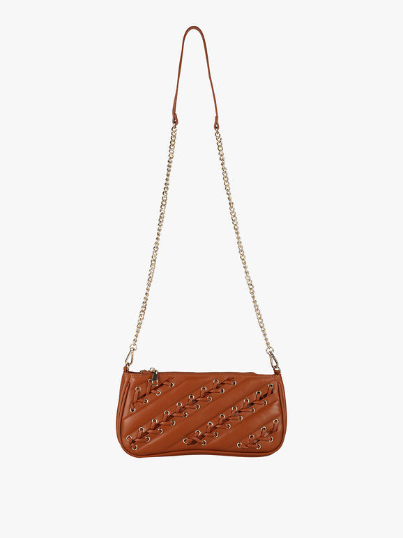Borsa con intrecci Solada — Marrone - immagine 2