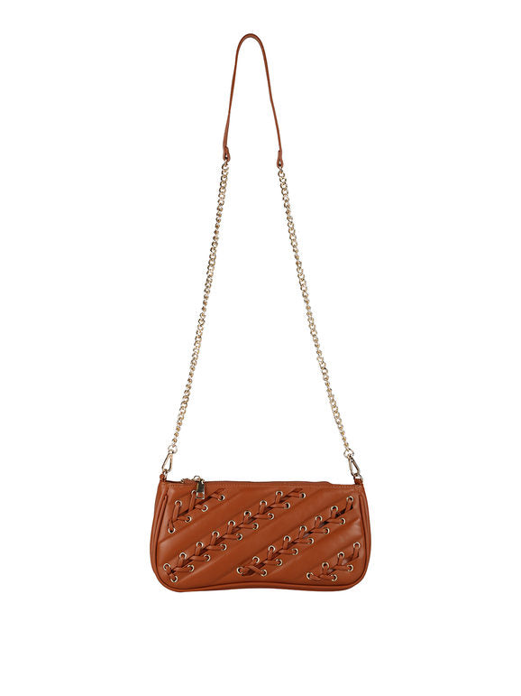 Borsa con intrecci Solada — Marrone - immagine 5