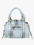 Borsa frame con doppi manici Solada — Azzurro